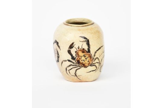 A Martin Brothers stoneware miniature Crab vase by Edwin & Walter Martin, dated 1904, shouldered - Image 5 of 7