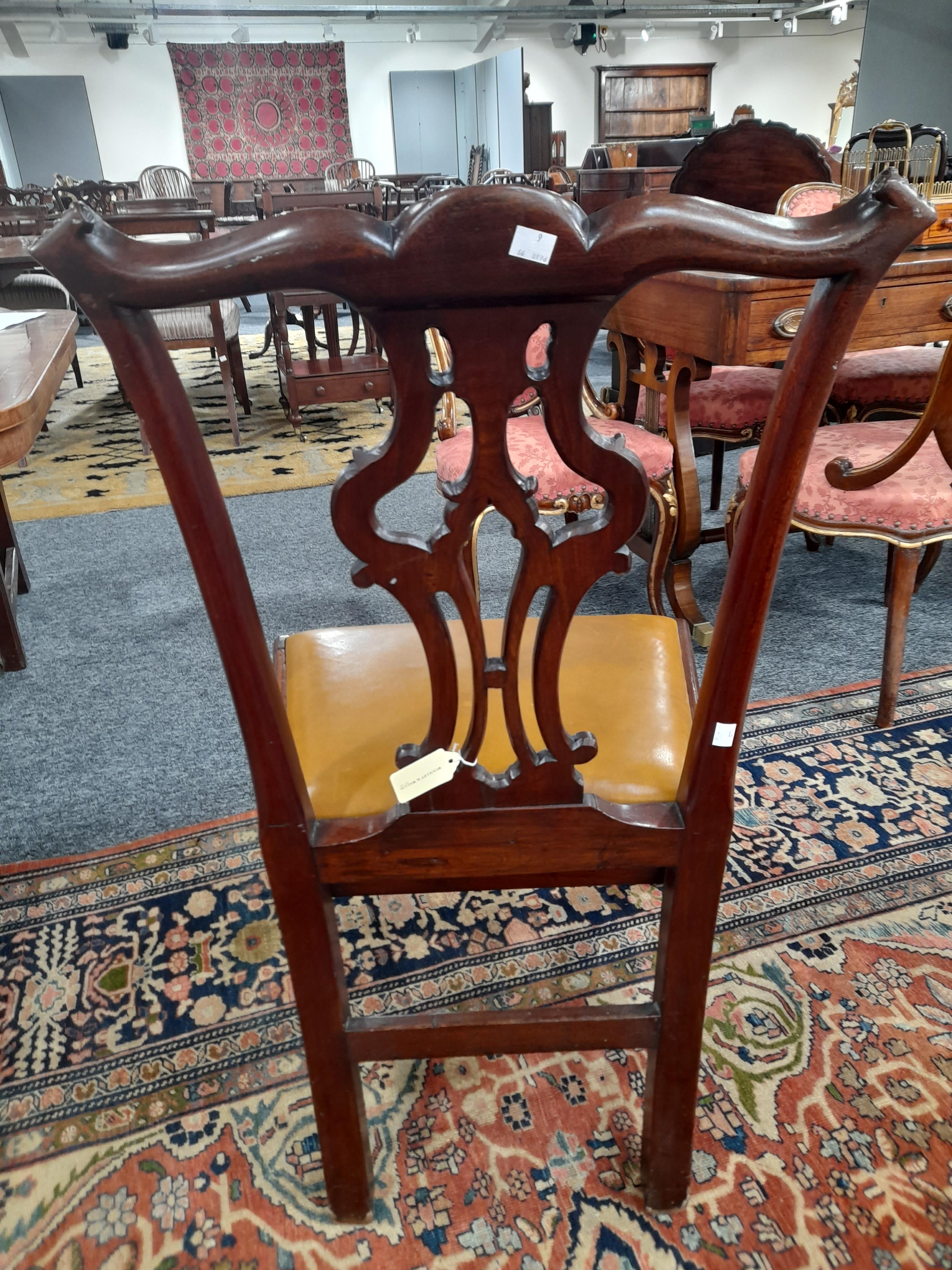 A SET OF SIX EARLY GEORGE III MAHOGANY DINING CHAIRS CHIPPENDALE PERIOD, C.1760-70 each with a - Bild 55 aus 73