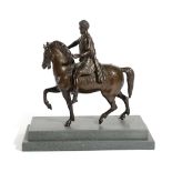 AN ITALIAN BRONZE GRAND TOUR FIGURE OF MARCUS AURELIUS AFTER THE ANTIQUE, LATE 19TH CENTURY modelled