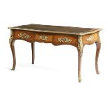 λ A FRENCH ROSEWOOD BUREAU PLAT IN LOUIS XV STYLE LATE 19TH CENTURY with ormolu mounts, the