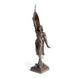 A FRENCH BRONZE FIGURE OF JOAN OF ARC AFTER CHARLES CHAMPIGNEULLE (FRENCH 1853-1905), LATE 19TH