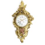 A FRENCH ORMOLU CARTEL CLOCK IN LOUIS XV STYLE 19TH CENTURY the brass drum movement with an