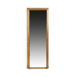 A VICTORIAN BIRDS EYE MAPLE WALL MIRROR C.1860-70 with a rectangular plate and a moulded frame 147.