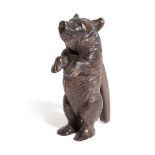 A BLACK FOREST LINDENWOOD BEAR NUTCRACKER LATE PROBABLY 19TH CENTURY the standing bear with inset