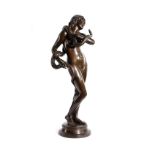 A FRENCH BRONZE OF 'EVE' OR 'SALAMBO' BY JEAN-MARIE-ANTOINE IDRAC (FRENCH 1849-1884) the base signed