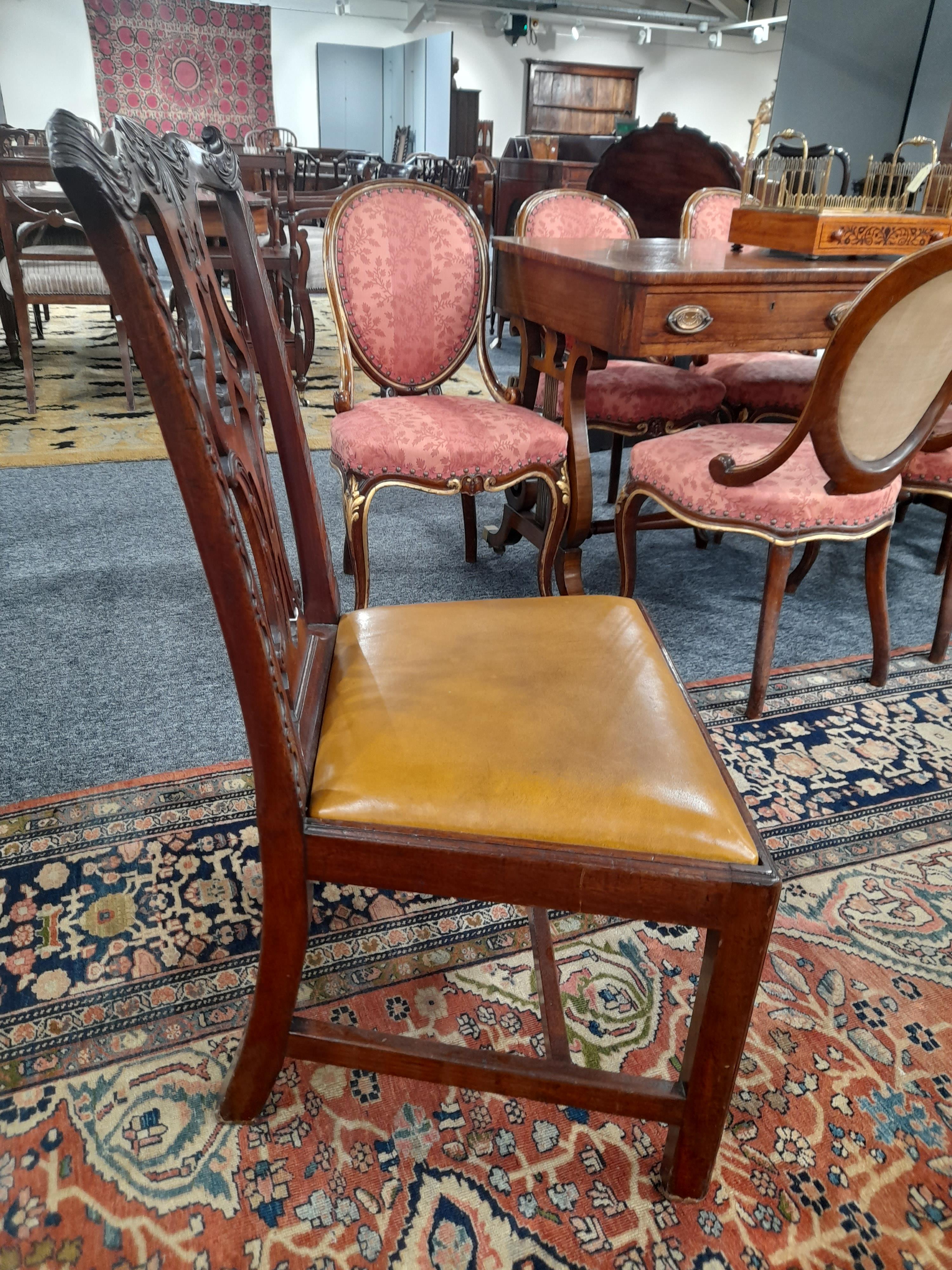 A SET OF SIX EARLY GEORGE III MAHOGANY DINING CHAIRS CHIPPENDALE PERIOD, C.1760-70 each with a - Bild 56 aus 73