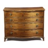 A GEORGE III MAHOGANY DRESSING CHEST ATTRIBUTED TO GILLOWS, C.1790 with boxwood edging, the top