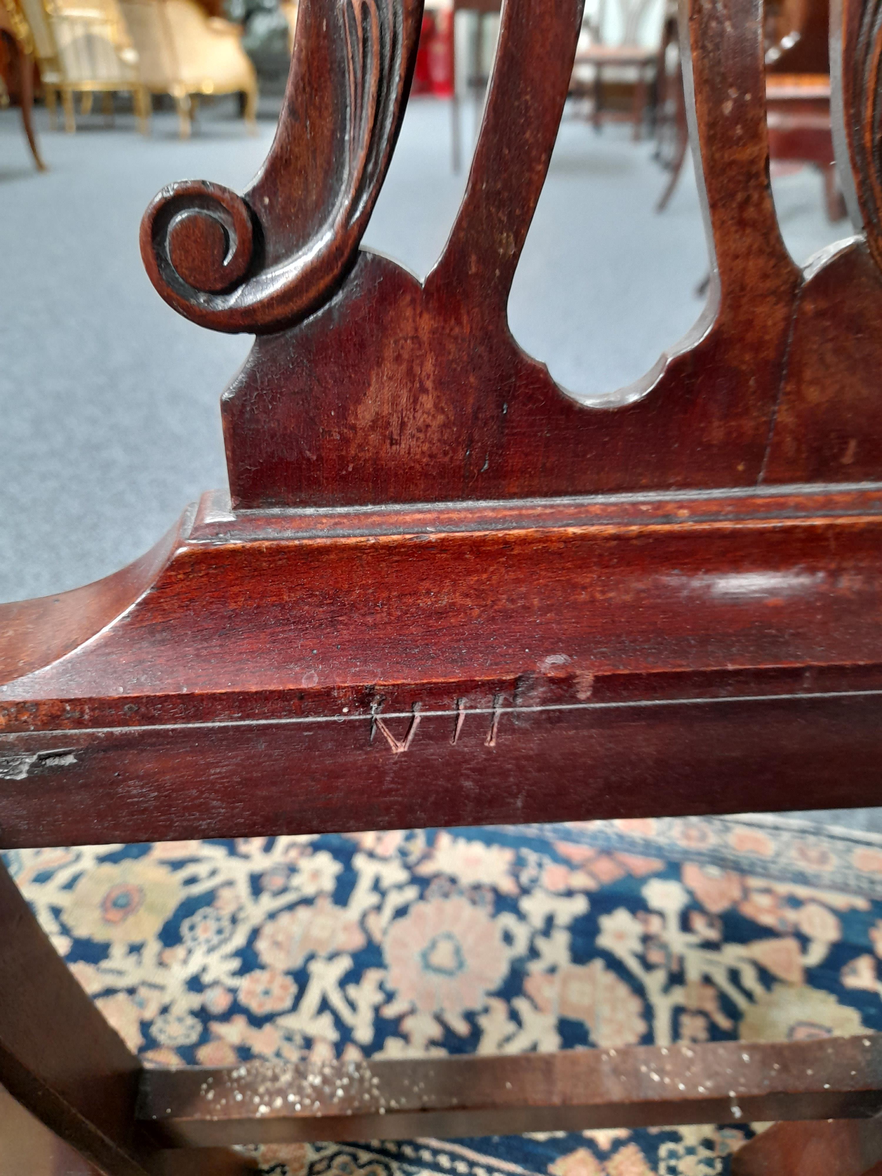 A SET OF SIX EARLY GEORGE III MAHOGANY DINING CHAIRS CHIPPENDALE PERIOD, C.1760-70 each with a - Bild 53 aus 73