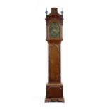 A MAHOGANY GRANDMOTHER CLOCK BY FRANCIS HALLS OF LONDON the brass eight day movement with four