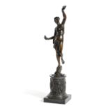 A FRENCH BRONZE GRAND TOUR FIGURE OF DELILAH OR FORTUNA AFTER GIAMBOLOGNA, LATE 19TH CENTURY