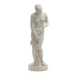 A LARGE VICTORIAN MINTON PARIAN FIGURE OF VENUS PROBABLY VENUS, WITH A DATE MARK FOR '1880' standing