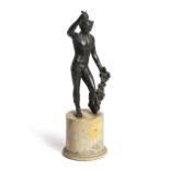 AN ITALIAN BRONZE GRAND TOUR FIGURE OF DIONYSUS LATE 18TH / EARLY 19TH CENTURY OR EARLIER mounted on