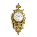 A FRENCH ORMOLU CARTEL CLOCK IN LOUIS XVI STYLE 19TH CENTURY the brass drum movement with an outside