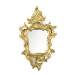 A PAIR OF ITALIAN WALL MIRRORS 19TH CENTURY of Rococo style, each of cartouche form, with a