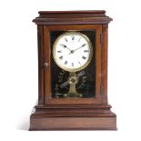 AN ELECTRIC MANTEL CLOCK BY THE EUREKA CLOCK CO. LTD., DATED '1906' the brass movement stamped '