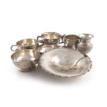 A mixed lot of silver items, various dates and makers, comprising: a quaich, London 1931, the