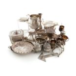 A mixed lot of silver items, various dates and makers, comprising: a Victorian mug, Edinburgh