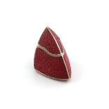 By James Dougall, a modern silver and shagreen box, London, no date letter circa 2015, triangular