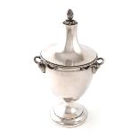 An early 19th century silver sugar vase and cover, marks worn, possibly JS four times, possibly