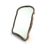 A Czechoslovakian silver dressing table mirror, maker's mark of F.B, arched upright rectangular