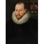 English School 1615 Portrait of Sir Robert Naunton (1563-1635), aged fifty-two, half-length, wearing