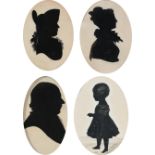 Circle of John Miers Silhouette of a gentleman, wearing a cocked hat; Silhouette of a lady,