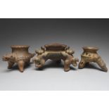 An Atlantic Watershed tripod bowl Costa Rica, circa 100 BC - 500 AD terracotta, modelled with double