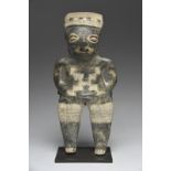 A Chupicuaro standing female figure Mexico, circa 500 - 100 BC pottery, with a jewelled coiffure,