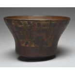 A Nazca bowl Peru, circa 200 - 600 AD pottery, the sides divided into four panels and painted