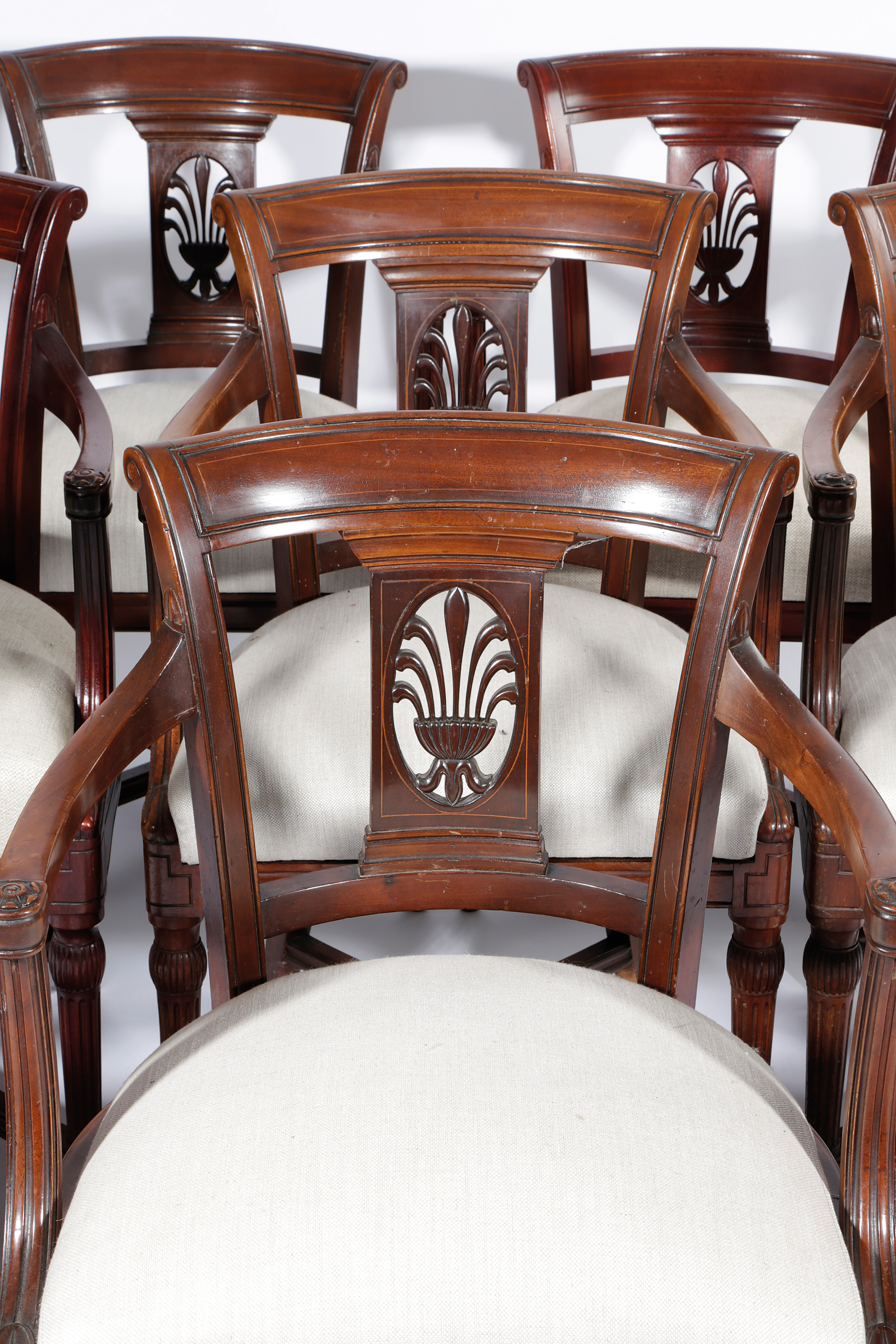 TWELVE MAHOGANY DINING CHAIRS FROM 'RMS MAJESTIC' EARLY 20TH CENTURY AND LATER from either the First - Image 3 of 3