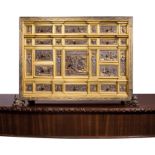 'THE ROTHSCHILD MILANESE ARMOURER'S CABINET' A RARE NORTH ITALIAN DAMASCENED STEEL AND GILT BRONZE