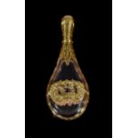 A FRENCH GOLD MOUNTED ROCK CRYSTAL SCENT BOTTLE LATE 18TH / EARLY 19TH CENTURY of compressed