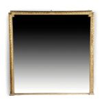 A VICTORIAN GILTWOOD OVERMANTEL MIRROR 19TH CENTURY the rectangular mercury plate with stepped top