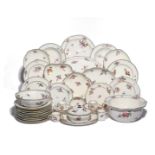AN EXTENSIVE COMBINED SEVRES PART DINNER SERVICE SECOND HALF 18TH CENTURY soft and hard paste,