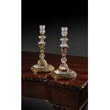'THE BARON LIONEL DE ROTHSCHILD ROCK CRYSTAL CANDLESTICKS' A RARE PAIR OF FRENCH LOUIS XVI ROCK
