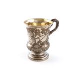 A 19th century Indian Colonial silver mug, by Pittar and Co. Calcutta circa 1832, baluster form,