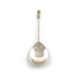 A Charles I West Country silver Buddha spoon, by Richard Chandler, Plymouth circa 1637, fig-shaped