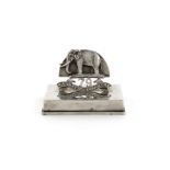 An Edwardian Regimental silver menu card holder, 79th Carnatic Infantry, by The Goldsmiths and