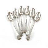 A set of six George III silver Old English pattern tablespoons, by Hester Bateman, London 1775,