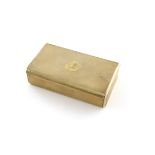 A late-Victorian silver-gilt sandwich box, over-stamped with maker's mark of Frederick & Louis