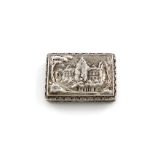 A William IV silver 'castle-top' vinaigrette, Tintern Abbey, by Edwin Jones, Birmingham 1836,