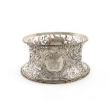 A continental silver dish ring, with peusdo earlier marks, probably late 19th century, tapering