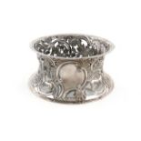A late-Victorian Irish silver dish ring, by West and Son, Dublin 1898, circular tapering form,