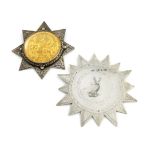A Victorian silver Ancient Order of Forester's badge, by E. Lowerstark, London 1869, star form, with