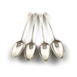A set of four George III silver Old English pattern tablespoons, by Thomas Tookey, London 1782,