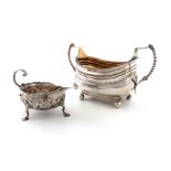 A George III silver two-handled sugar basket, by William Bateman, London 1815, oblong bellied