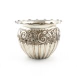 An Edwardian silver jardiniere, by Jay, Richard Attenborough & Co., Chester 1902, circular