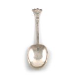 A Charles II Wessex area silver Shaded Roundels spoon, marked once to the bowl and three times to