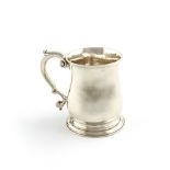 A George III silver mug, by William Shaw and William Priest, London 1758, baluster form, scroll