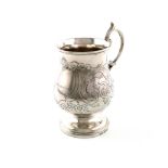 A 19th century Indian colonial silver mug, by Hamilton and Co., Calcutta circa 1860, baluster